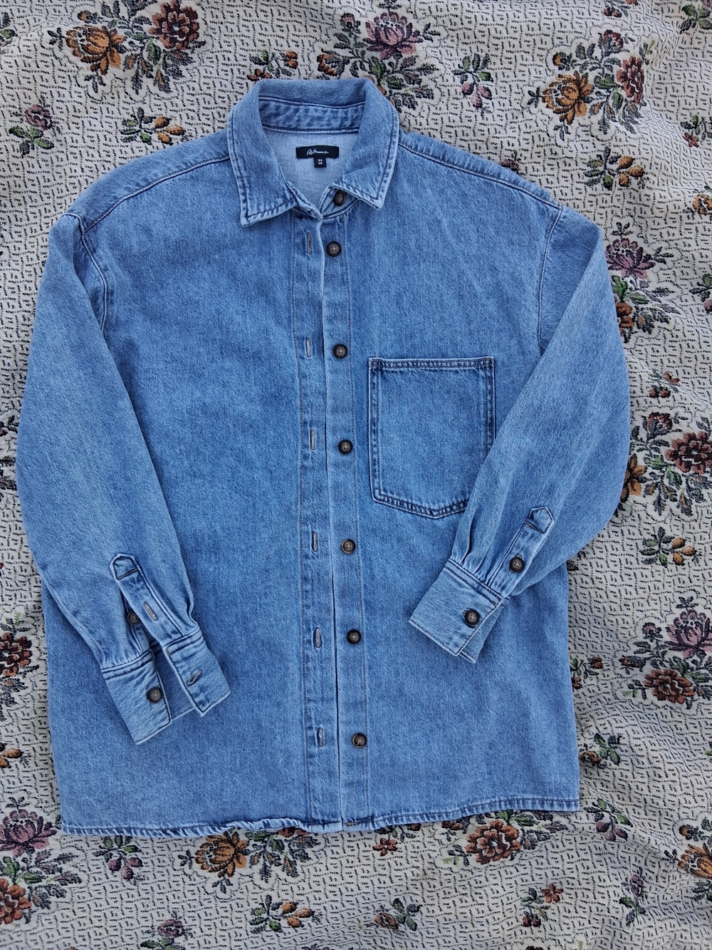 Reitmans Light Blue Unisexe Denim Button-Up Shirt